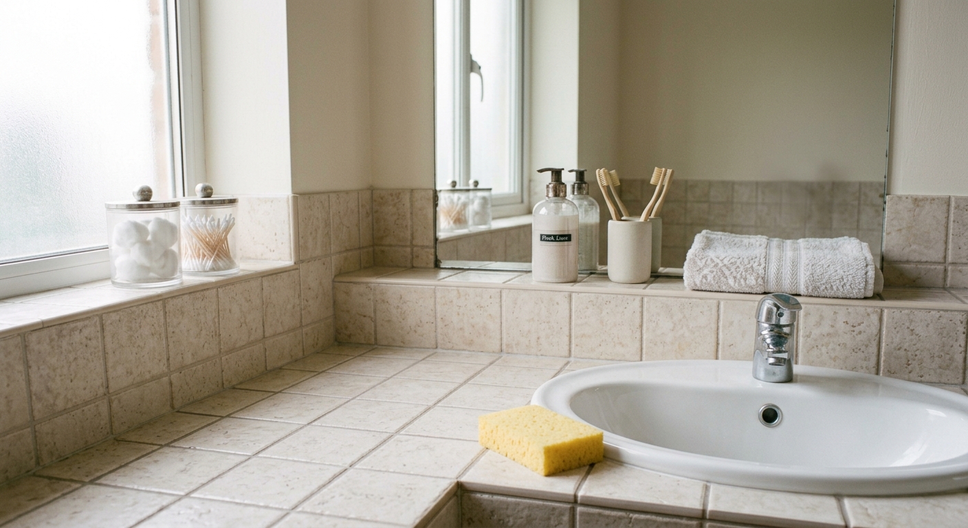 Clean bathroom after a deep clean