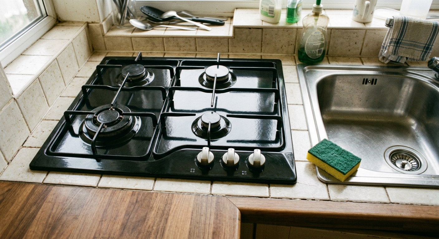 Clean stovetop after a deep clean